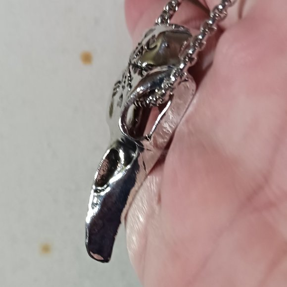 Viking Compass Raven Skull Stainless Steel Necklace NWOT - Picture 10 of 15